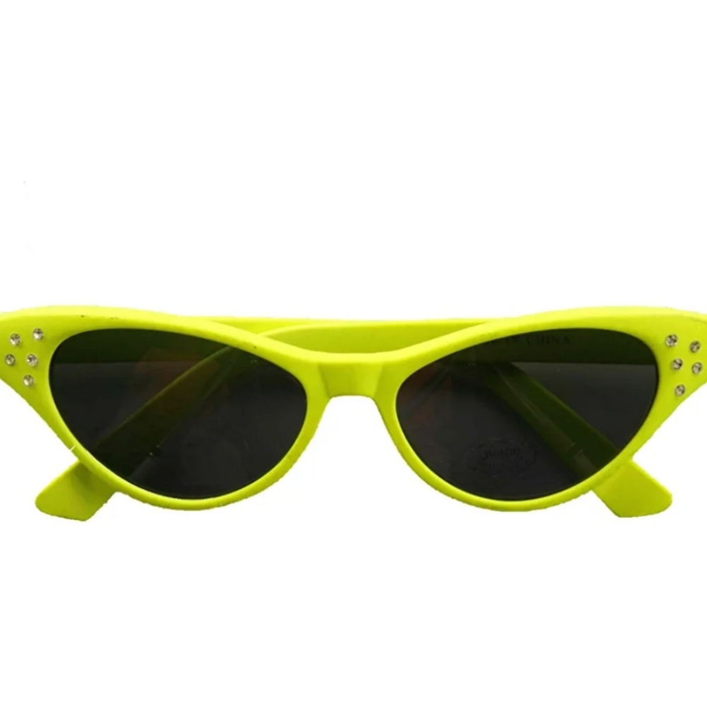 Neon Yellow Cat Eye Sunglasses NWOT